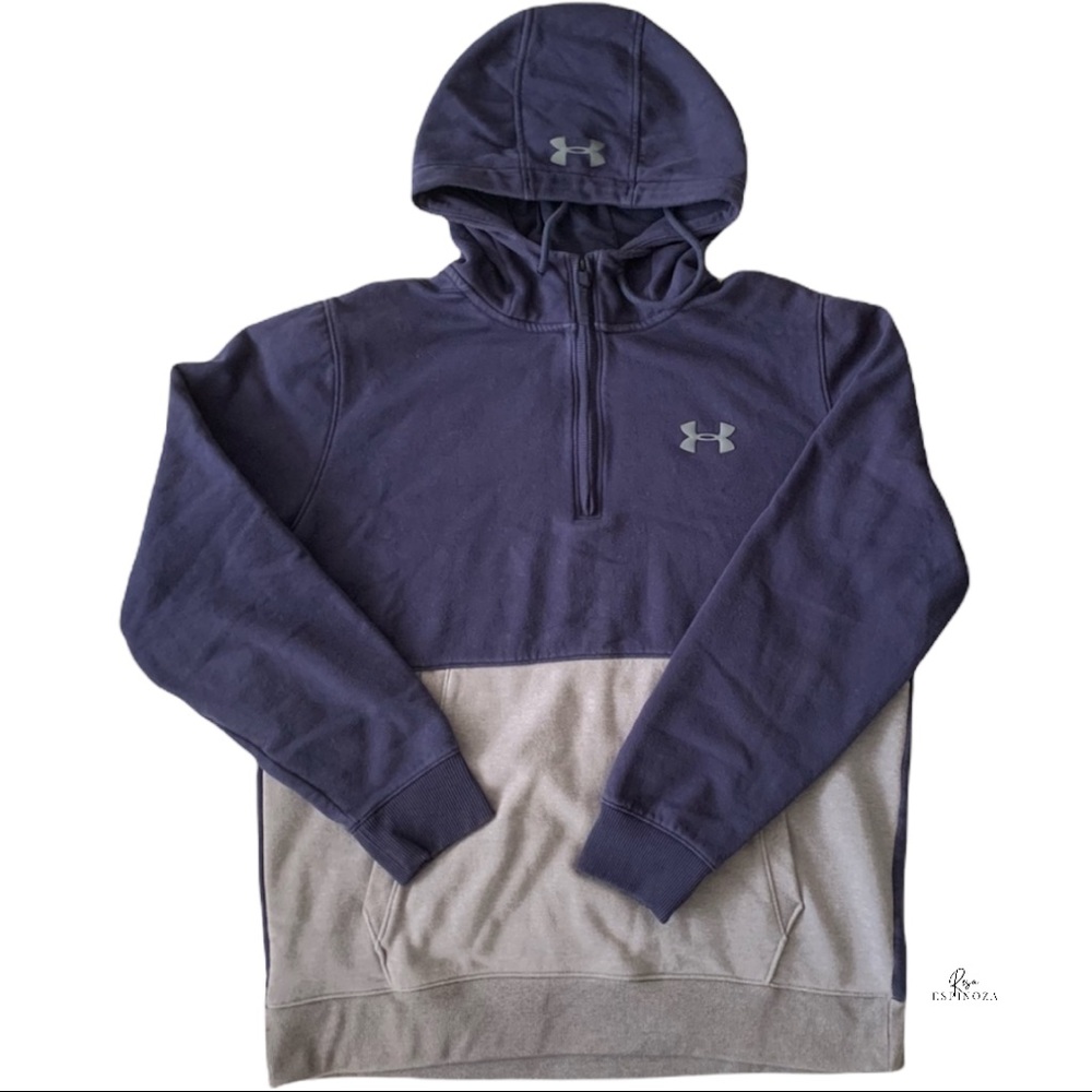 Under Armour mens large gray and blue hoodie